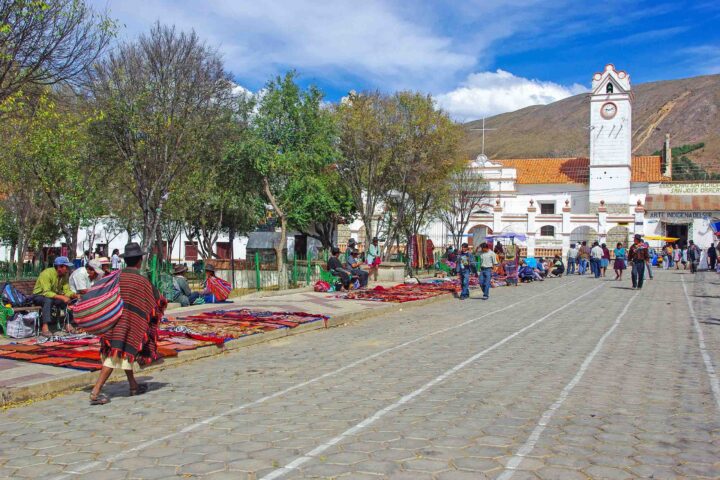 A street market in Bolivia.