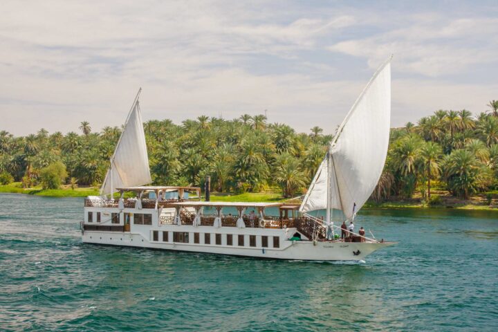 A boat on the Nile river.