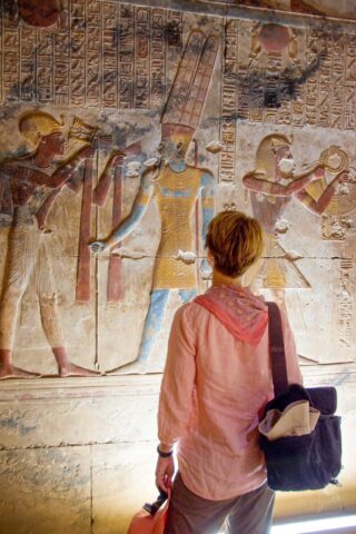 Stone carvings in Egypt.