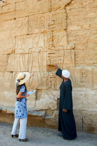 Temple walls in Egypt.