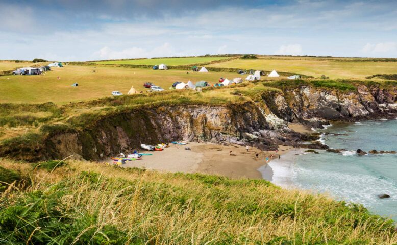 Porth Selau cliffs.