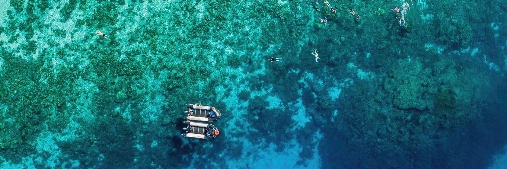 An aerial view of the ocean.