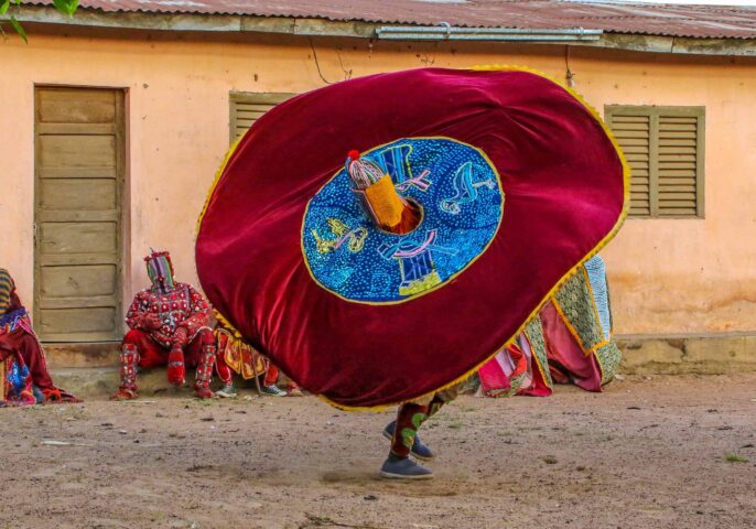 A performance by locals in Ghana.