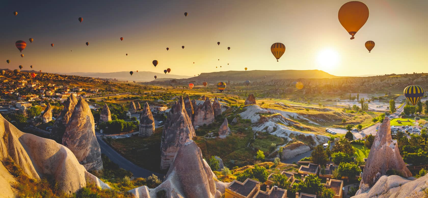 Cappadocia valley at sunrise