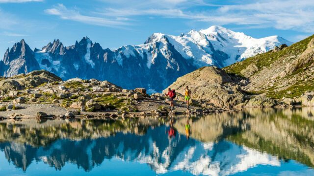 Mont Blanc mountain range.