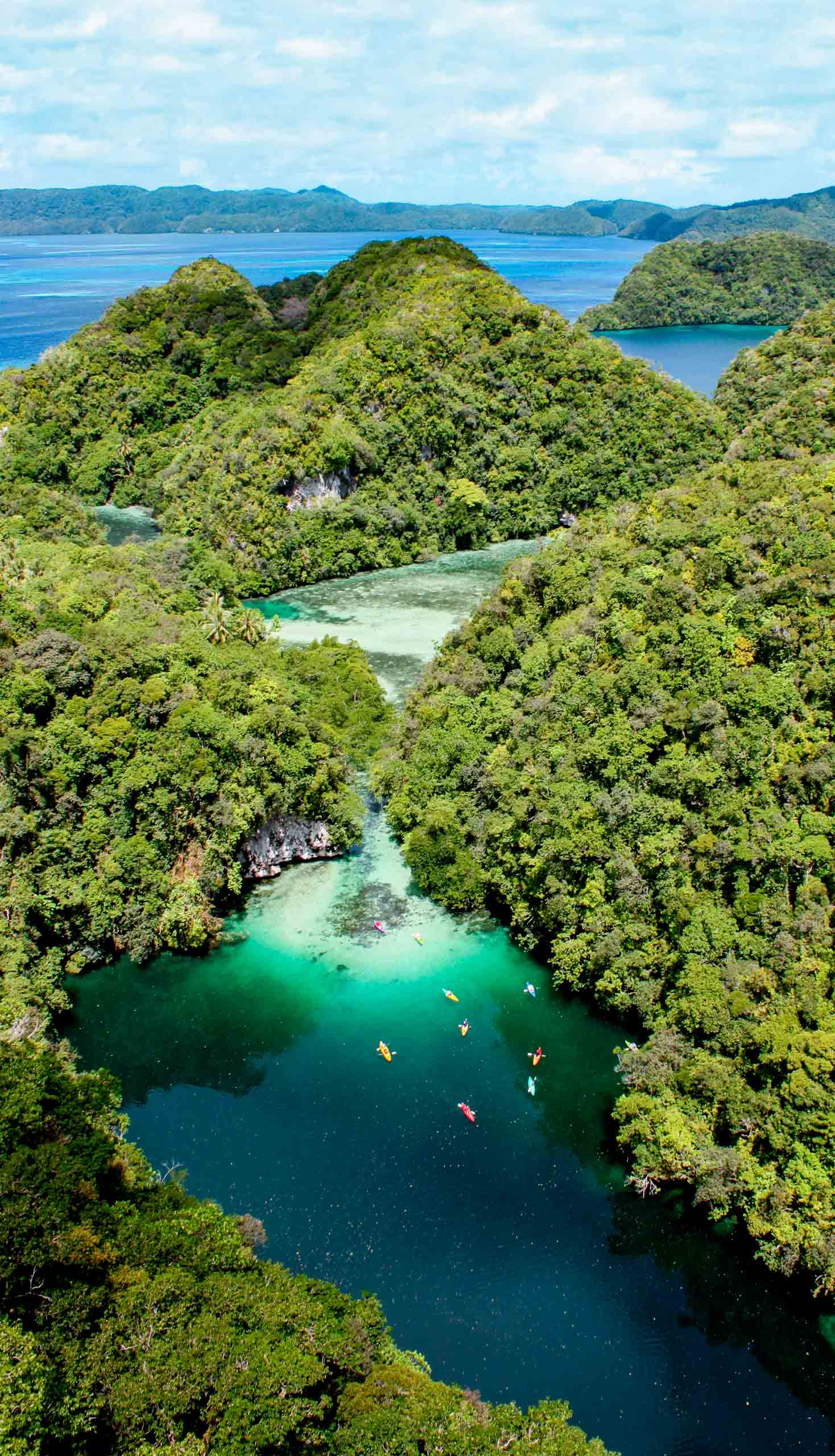 An aerial view of Palau.