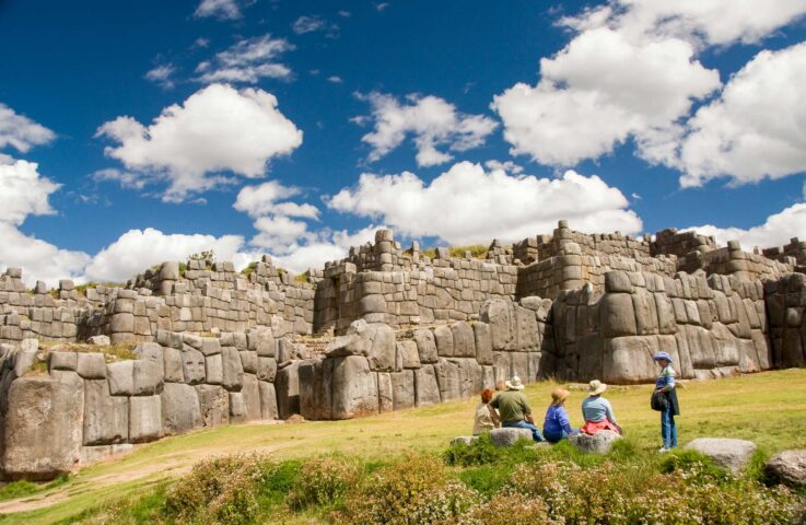 Tourists at Sacsayhuaman.