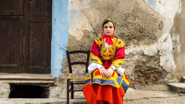 A woman in Sardinia.