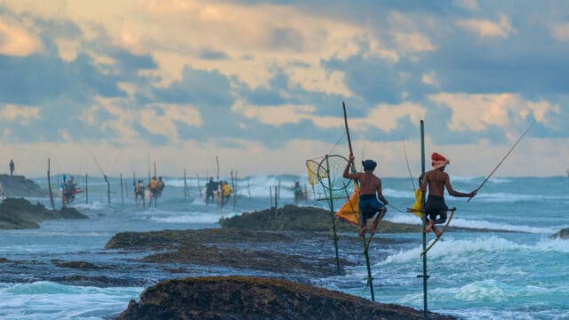 Locals in Sri Lanka fishing.