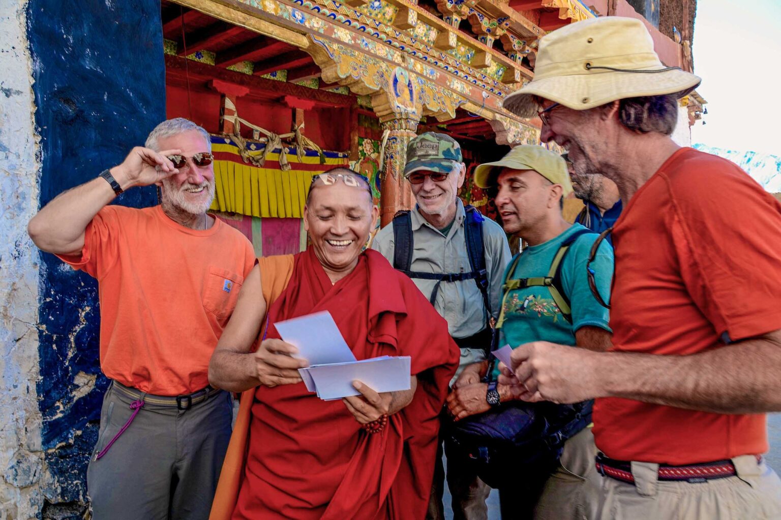 A group of tourists.