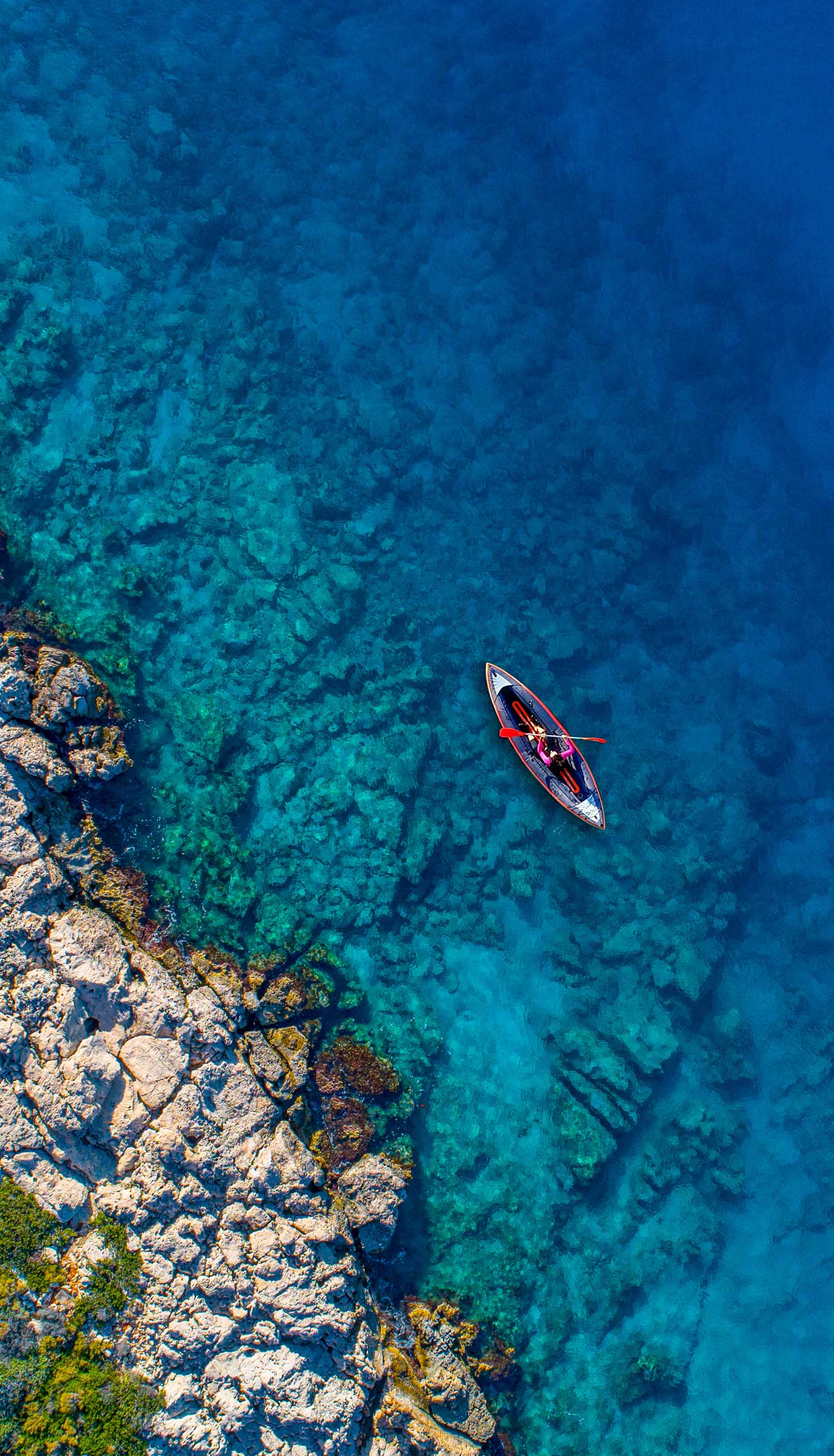 A person kayaking.