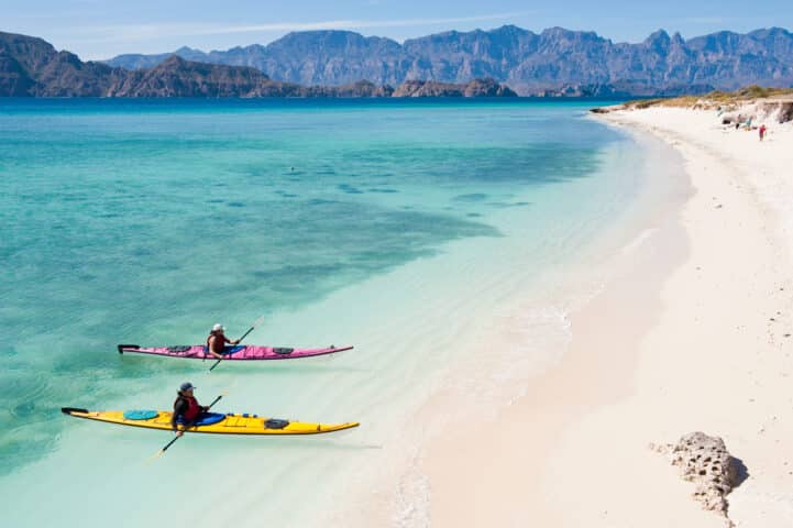 kayaks and lagoon